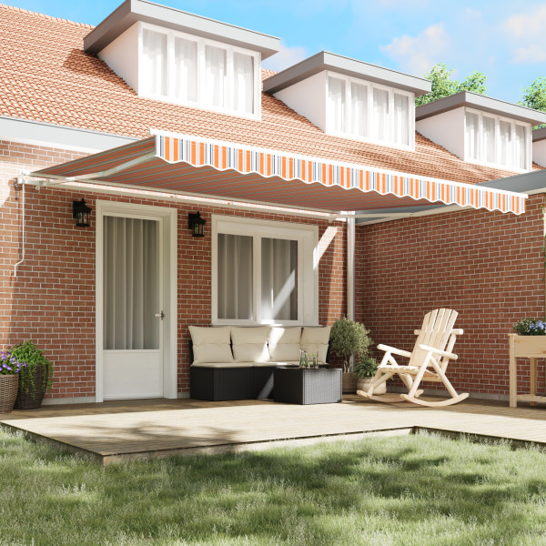 Toldo Retráctil Automático con Rayas Multicolores 450x300 cm M 4