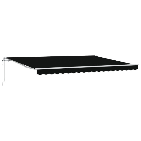 Toldo Retráctil Automático  Negro 450x300 cm. Tela de Reemplazo para Toldo  4.5x3 m Marco Negro M 2