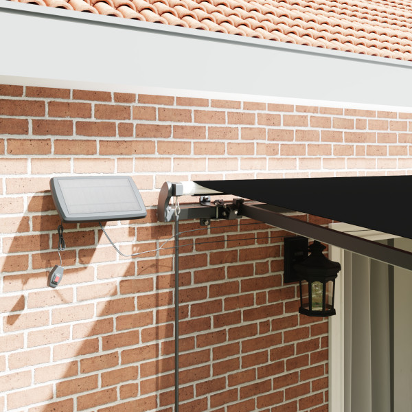 Toldo Retrátil Manual com LED Preto 450x300 cm M 5