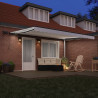 Toldo Manual Retráctil con LED Blanco 450x300 cm. Tela de Reemplazo para Toldo  para Estructura de 4.5x3 m Blanco 4