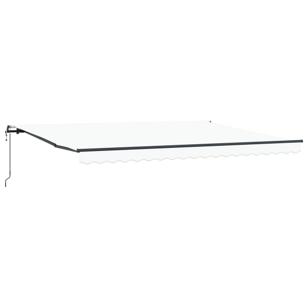 Toldo Retráctil Automático  Blanco 450x300 cm. Tela de Repuesto para Toldo  para Marco de 4.5x3 m Blanco M 2