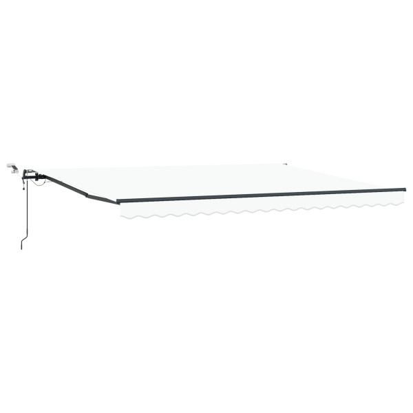 Toldo Retráctil Automático de  con LED Blanco 450x300 cm. Tejido de Reemplazo para Toldo  para Estructura de 4.5x3 m Blanco M 3