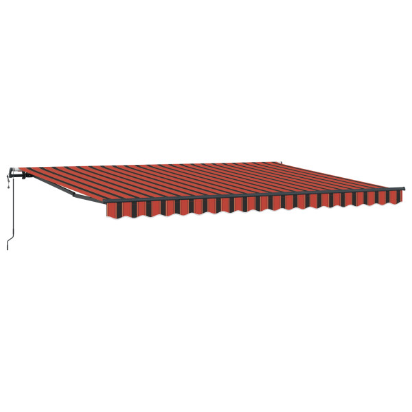 Toldo Retrátil Automático Laranja e Castanho 450 x 350 cm M 3