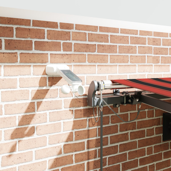 Toldo Retrátil Automático com LED Laranja e Marrom 450x350 cm M 5