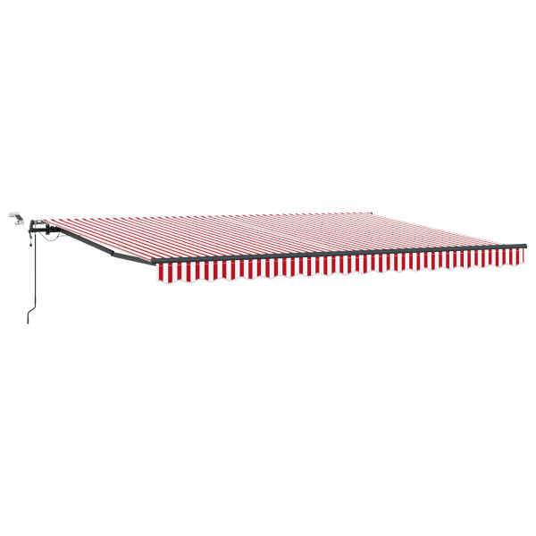 Toldo Retrátil Automático com Faixa LED Vermelho e Branco 450x350 cm M 2