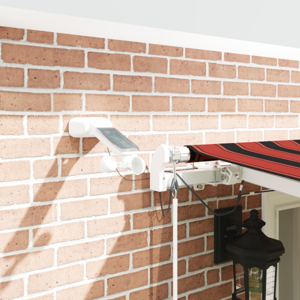 Toldo Retrátil Automático com LED em Laranja e Marron 600x300 cm M 5