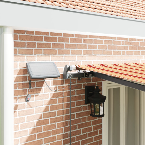 Toldo Retráctil Manual con LED Amarillo y Naranja 600x300 cm M 5