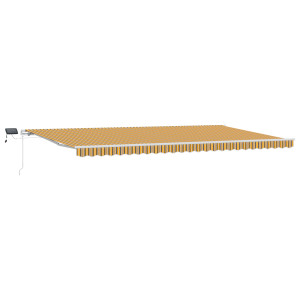 Toldo Retráctil Manual de con Franja Multicolor LED 600x300 cm H