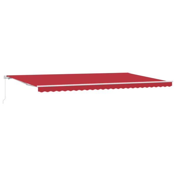 Toldo Retráctil Manual  Rojo 600x300 cm. Tela de Reemplazo para Toldo  para Marco de 6x3 m Rojo M 3