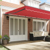 Toldo Retráctil Manual Rojo 600x350 cm. Tela de Reemplazo para Toldo  para Marco de 6x3.5 m Rojo 4