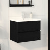 Gabinete para Lavabo  con Tazón Integrado Roble Negro MDF. Gabinete para Lavabo  Roble Negro 60x38.5x45 cm MDF 1