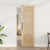 Puerta Deslizante  con Juego de Hardware 61x198.5 cm de Madera Maciza de Pino. Puerta Interior  'ORKDAL'61x198.5 cm de Madera Ma 1