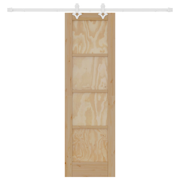 Porta Deslizante  com Conjunto de Ferramentas 61x198.5 cm Madeira Maciça de Pinho M 5