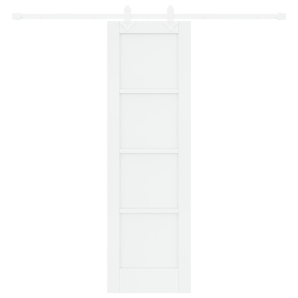 Porta Deslizante  com Conjunto de Ferramentas Branca 61x198.5 cm Madeira Sólida de Pinho M 5