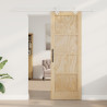 Puerta Deslizante  con Juego de Hardware 73.5x211 cm Madera Maciza de Pino. Puerta Interior  'ORKDAL'73.5x211x4 cm Madera Maciza 4