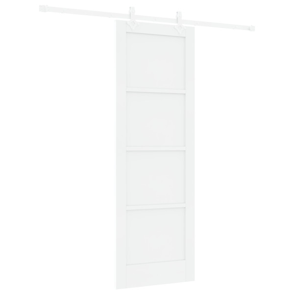 Puerta Corredera  con Set de Hardware Blanco 73.5x211 cm Madera Maciza de Pino. Puerta Interior  'ORKDAL'Blanca 73.5x211x4 cm Ma M 3