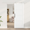 Puerta Deslizante  con Juego de Accesorios Blanca 78x202 cm Madera Maciza de Pino. Puerta Interior  'ORKDAL'Blanca 78x202x4 cm M 4