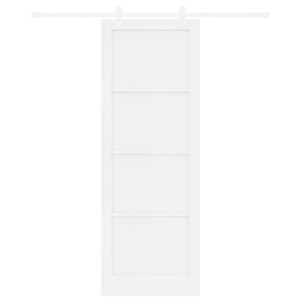 Porta Deslizante  com Conjunto de Ferramentas Branca 83x232 cm Madeira de Pinho Sólida M 5