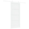 Puerta Deslizante  con Juego de Hardware Blanco 86x198.5 cm Madera Sólida de Pino. Puerta Interior 'ORKDAL' Blanca 86x198.5x4 cm 2