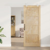 Puerta Deslizante  con Juego de Herrajes 86x211 cm Madera Sólida de Pino. Puerta Interior  'ORKDAL'86x211x4 cm Madera Sólida de  4