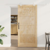 Puerta Corredera  con Juego de Herrajes 93x202 cm de Madera Sólida de Pino. Puerta Interior 1
