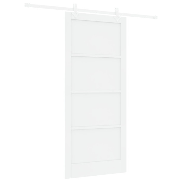 Puerta Deslizante  con Juego de Herrajes Blanca 93x211 cm Madera Maciza de Pino. Puerta Interior  'ORKDAL'Blanca 93x211x4 cm Mad M 3
