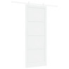 Porta Deslizante  com Conjunto de Hardware Branca 93x232 cm de Madeira Sólida de Pinho 2