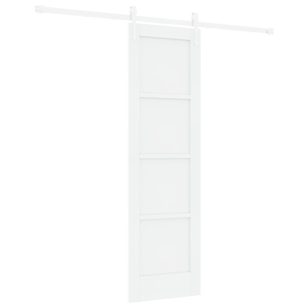 Porta Deslizante  com Conjunto de Hardware Branca 61x198.5 cm Madeira Sólida Pinus M 2