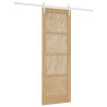 Puerta Deslizante  con Juego de Herrajes 73.5x211 cm Madera Maciza de Pino. Puerta Interior  ORKDAL 73.5x211x4 cm Madera Maciza  2