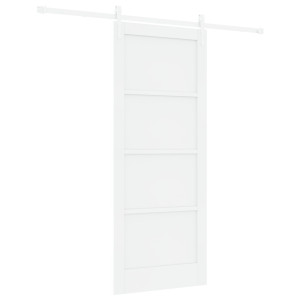 Puerta deslizante  con herrajes blancos 83x202 cm de madera sólida de pino. Puerta interior  'ORKDAL'blanca 83x202x4 cm de mader H