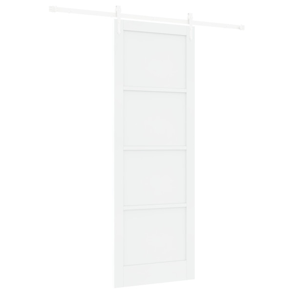 Puerta Corrediza  con Juego de Hardware Blanca 83x232 cm Madera Maciza de Pino. Puerta Interior  'ORKDAL'Blanca 83x232x4 cm Made M 2