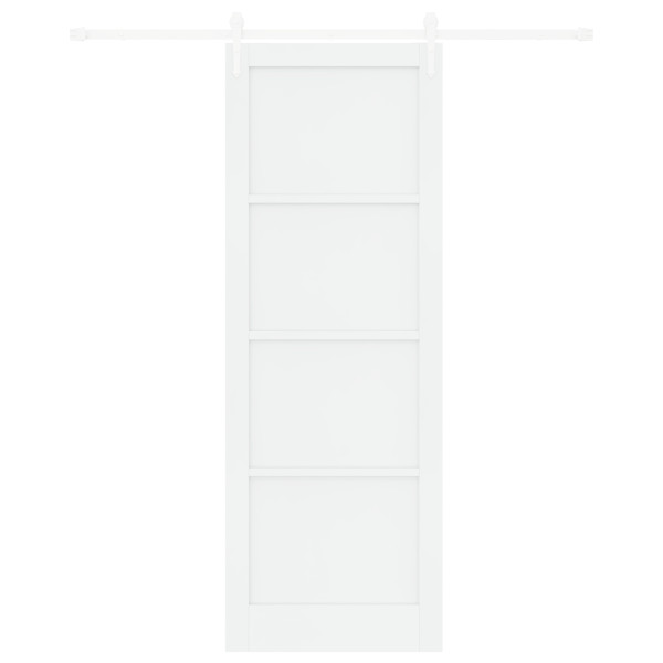 Puerta Corrediza  con Juego de Hardware Blanca 83x232 cm Madera Maciza de Pino. Puerta Interior  'ORKDAL'Blanca 83x232x4 cm Made M 5