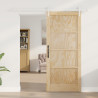 Puerta Corredera  con Juego de Hardware 86x198.5 cm Madera Maciza de Pino. Puerta Interior  'ORKDAL'86x198.5x4 cm Madera Maciza  4