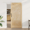 Puerta Deslizante  con Juego de Herrajes 93x211 cm Madera Maciza de Pino. Puerta Interior  'ORKDAL'93x211x4 cm Madera Maciza de  1