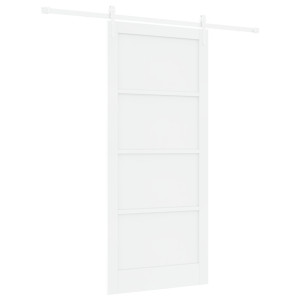 Puerta Deslizante  con Juego de Hardware Blanca 93x211 cm Madera Maciza Pino. Puerta Interior  ORKDAL Blanca 93x211x4 cm Madera  H