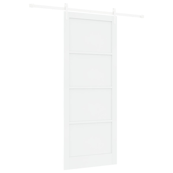 Puerta Deslizante  con Juego de Accesorios Blanca 93x232 cm Madera Maciza de Pino. Puerta Interior  'ORKDAL'Blanca 93x232x4 cm M M 2