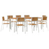 Juego de Comedor de Jardín de 9 Piezas de Madera Sólida de Acacia.  Mesa de Comedor al Aire Libre 200x90x74.5 cm de Madera Sólid 2