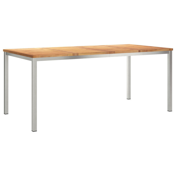 Juego de Comedor de Jardín de 7 Piezas de Madera Maciza de Teca. Mesa de Comedor al Aire Libre 180x90x75 cm de Madera Maciza de  M 5