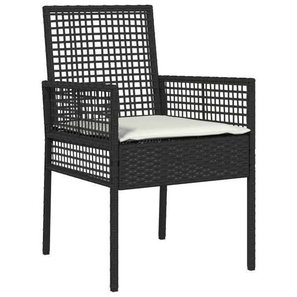 Conjunto de Comedor de Jardín de 3 Piezas Negro Poliratán M 5