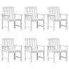 Sillas de Comedor de Jardín  6 pcs Blancas 65.5x55.5x88 cm HDPE. Sillas de Comedor de Jardín  2 pcs Blancas HDPE 3