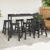 Cadeiras de Bar  9 pcs Preto HDPE 4