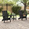 Sillas Adirondack Plegables  2 pcs Negra 74.5x80.5x90 cm HDPE. Silla Adirondack Plegable Negra  74.5x80.5x90 cm HDPE 4