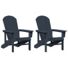 Cadeiras Adirondack  2 pcs Azul-marinho 74x82x90 cm HDPE 3