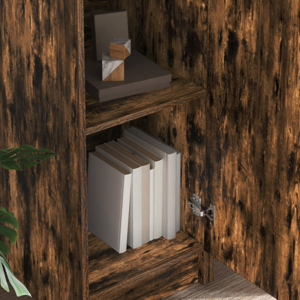 Escritorio con Almacenamiento Roble Ahumado Madera Elaborada M 5