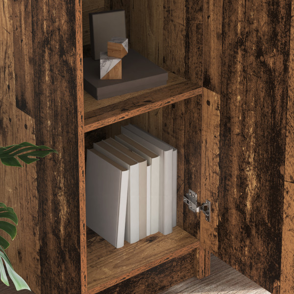 Escritorio con Almacenamiento Madera Vieja Ingenierizada M 5