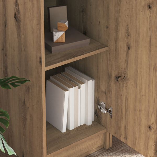 Escritorio con Almacenamiento Roble Artesanal Madera Elaborada M 5