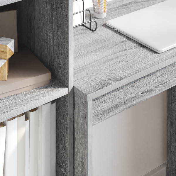 Escritorio con Almacenamiento Gris Sonoma Madera Elaborada M 5