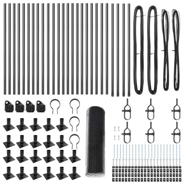Cerca Hexagonal  Cinza 1x50 m Aço M 5