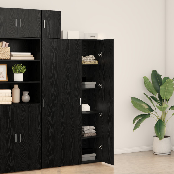 Highboard Carvalho Preto 70x42.5x185 cm Madeira Engenharia M 5