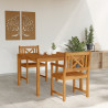 Juego de comedor de jardín  de 3 piezas de madera sólida de acacia. Sillas de jardín  2 pcs 56x56x90 cm de madera sólida de acac 5